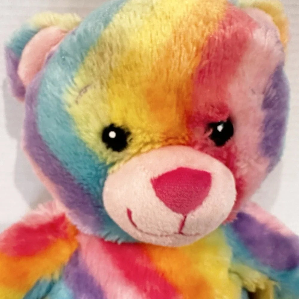 Build A Bear 2012 Pastel Wavy Rainbow Swirled Bear 17